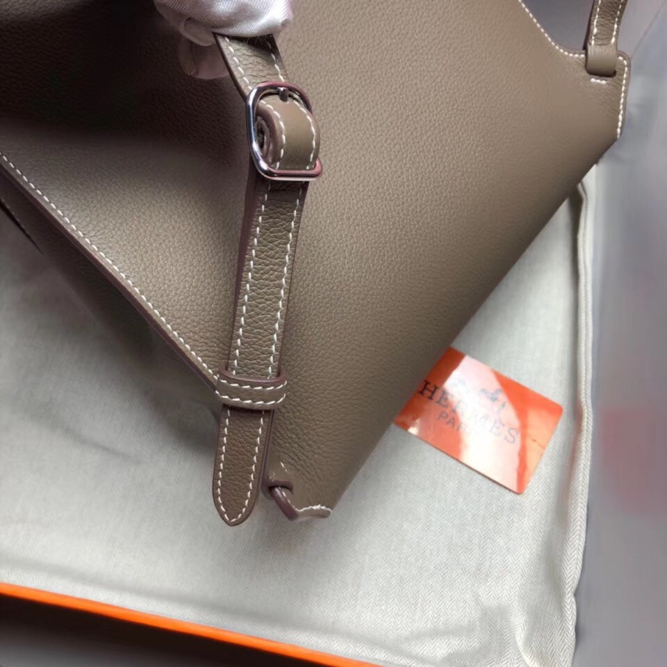 Hermes GR24 Backpack In Taupe Everycolor Calfskin