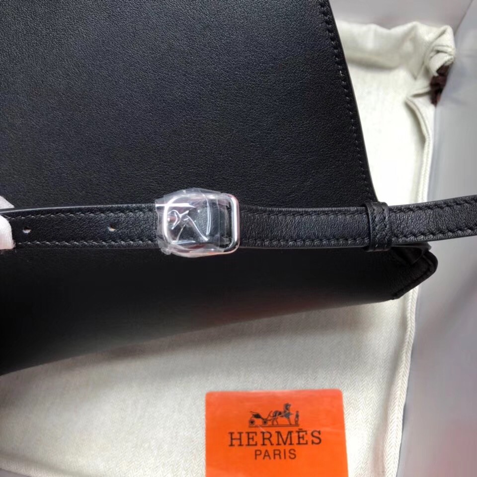 Hermes GR24 Backpack In Black Swift Calfskin