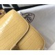 Hermes Constance 18cm Bag In Jaune Poussin Embossed Crocodile