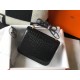 Hermes Constance 18cm Bag In Black Embossed Crocodile