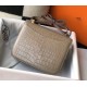 Hermes Constance 18cm Bag In Taupe Embossed Crocodile