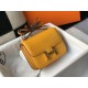 Hermes Constance 18cm Bag In Yellow Embossed Crocodile