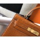 Hermes Kelly 28cm Bag In Brown Embossed Crocodile GHW