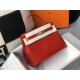 Hermes Kelly 28cm Bag In Red Embossed Crocodile GHW