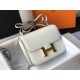 Hermes Constance 24cm Bag In White Embossed Crocodile