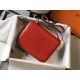 Hermes Constance 24cm Bag In Red Embossed Crocodile