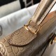 Hermes Kelly 25cm Bag In Taupe Embossed Crocodile