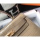 Hermes Kelly 25cm Bag In Taupe Embossed Crocodile