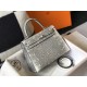 Hermes Kelly 25cm Bag In Ombre Embossed Natural Lizard