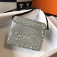 Hermes Roulis Mini Bag In Black Crocodile With Natural Lizard