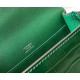 Hermes Roulis Mini Bag In Green Crocodile With Natural Lizard