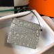 Hermes Roulis Mini Bag In Green Crocodile With Natural Lizard