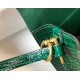 Hermes Roulis Mini Bag In Green Embossed Crocodile Calfskin