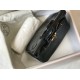 Hermes Birkin 25cm Bag In Black Embossed Crocodile Leather