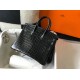 Hermes Birkin 25cm Bag In Black Embossed Crocodile Leather