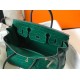 Hermes Birkin 30cm Bag In Green Embossed Crocodile Leather