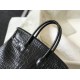 Hermes Birkin 30cm Bag In Black Embossed Crocodile Leather