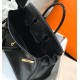 Hermes Birkin 30cm Bag In Black Embossed Crocodile Leather