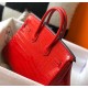 Hermes Birkin 25cm Bag In Red Embossed Crocodile Leather