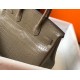 Hermes Birkin 30cm Bag In Taupe Embossed Crocodile Leather