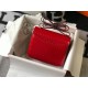 Hermes Constance 18cm Bag In Red Embossed Crocodile