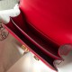 Hermes Constance 18cm Bag In Red Embossed Crocodile