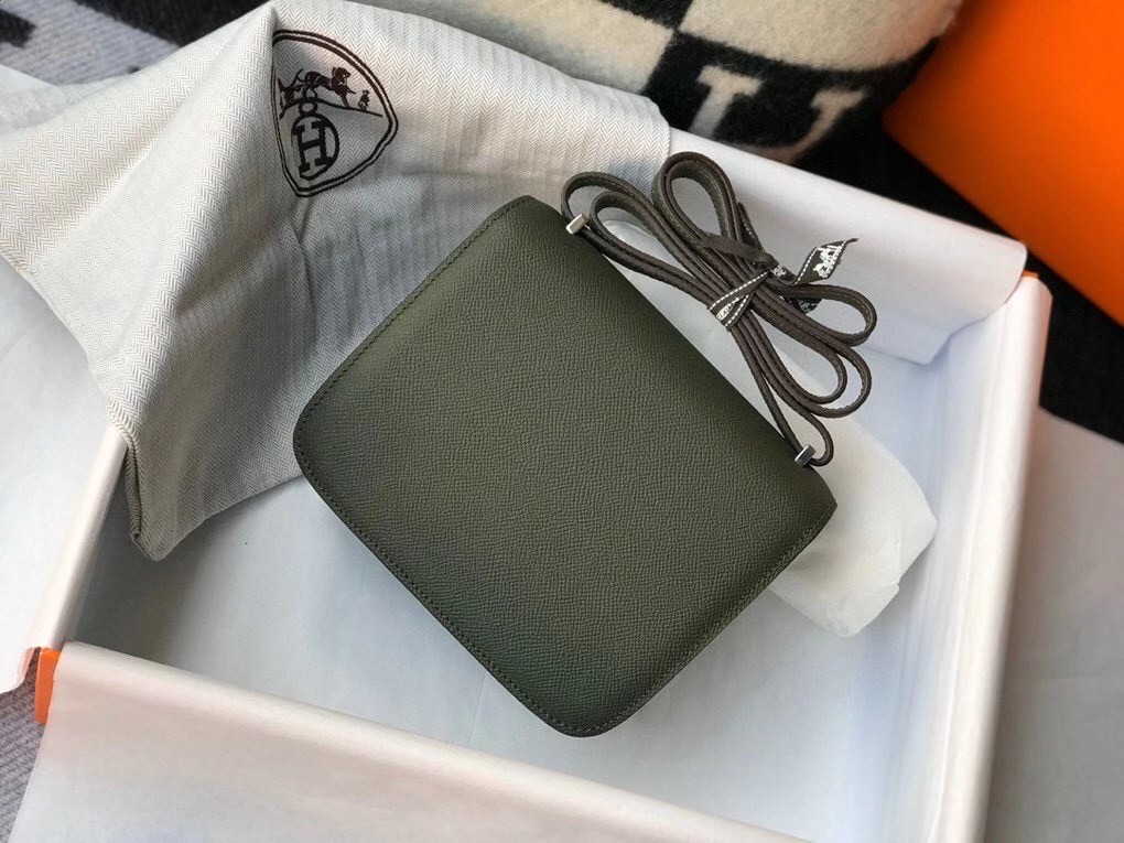 Hermes Mini Constance 18cm Epsom Vert Olive Bag