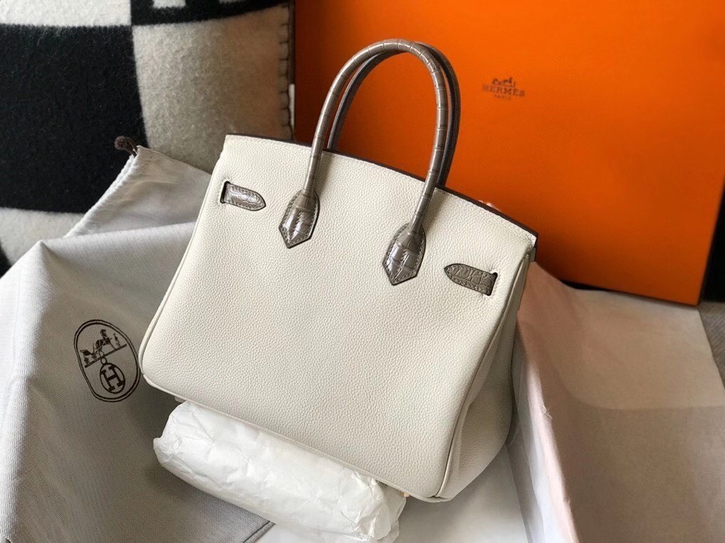 Hermes Touch Birkin 30cm Limited Edition White Bag