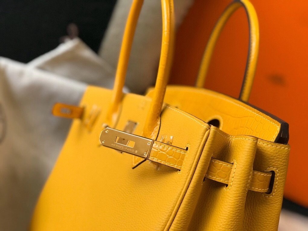 Hermes Touch Birkin 30cm Limited Edition Yellow Bag