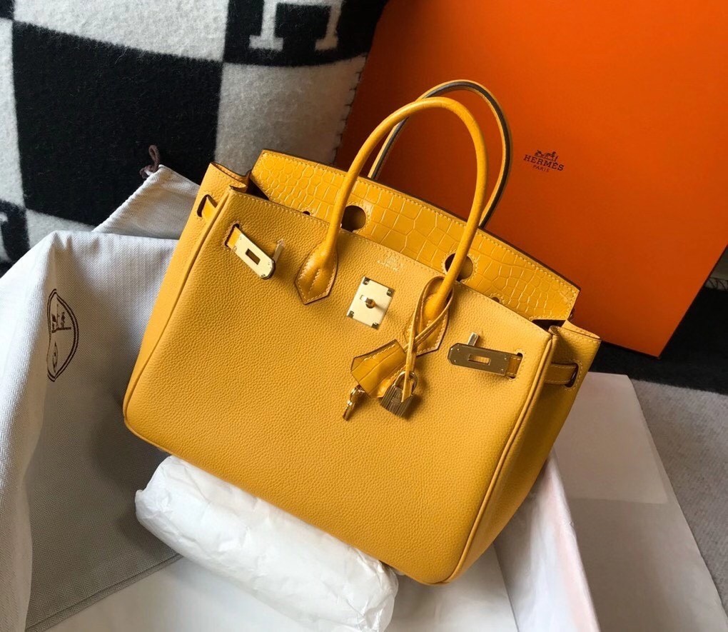 Hermes Touch Birkin 30cm Limited Edition Yellow Bag