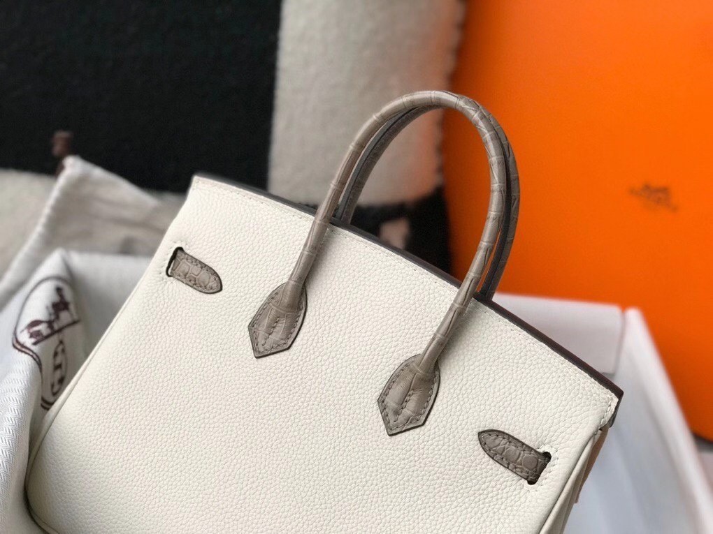 Hermes Touch Birkin 25cm Limited Edition White Bag