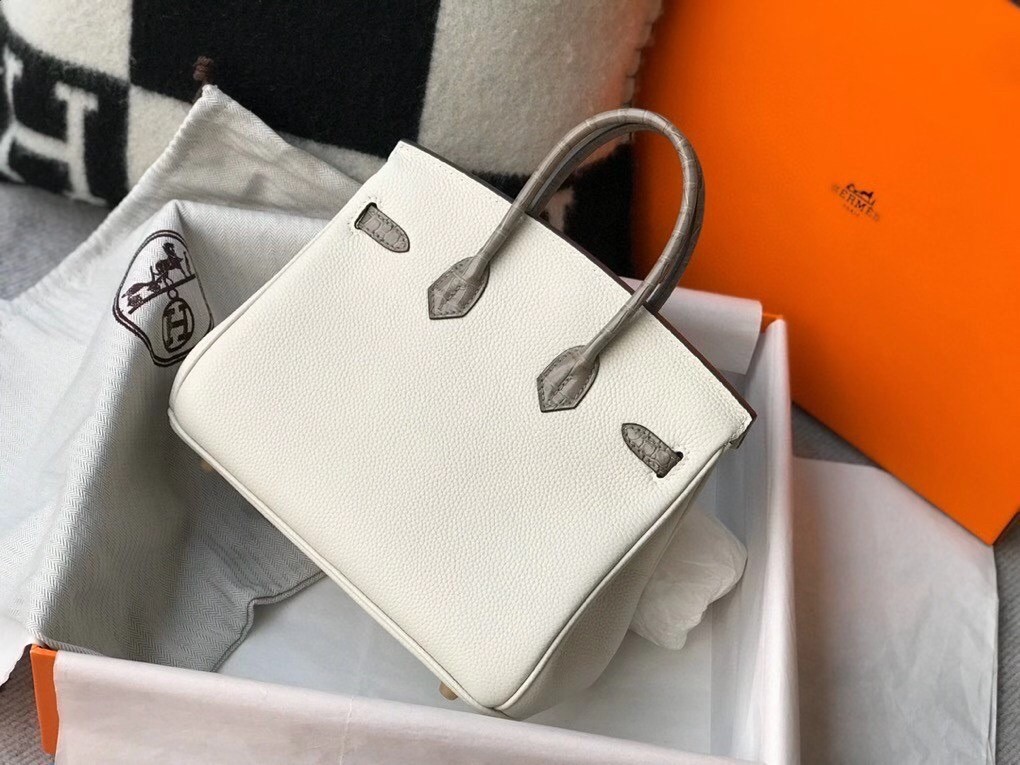 Hermes Touch Birkin 25cm Limited Edition White Bag