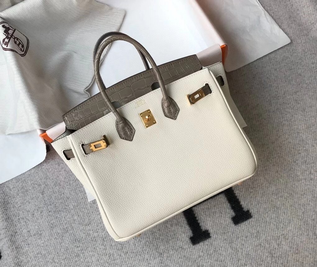 Hermes Touch Birkin 25cm Limited Edition White Bag