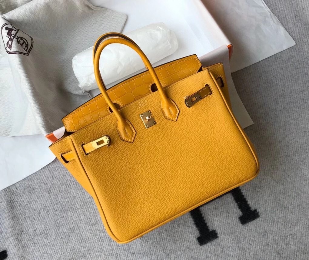 Hermes Touch Birkin 25cm Limited Edition Yellow Bag