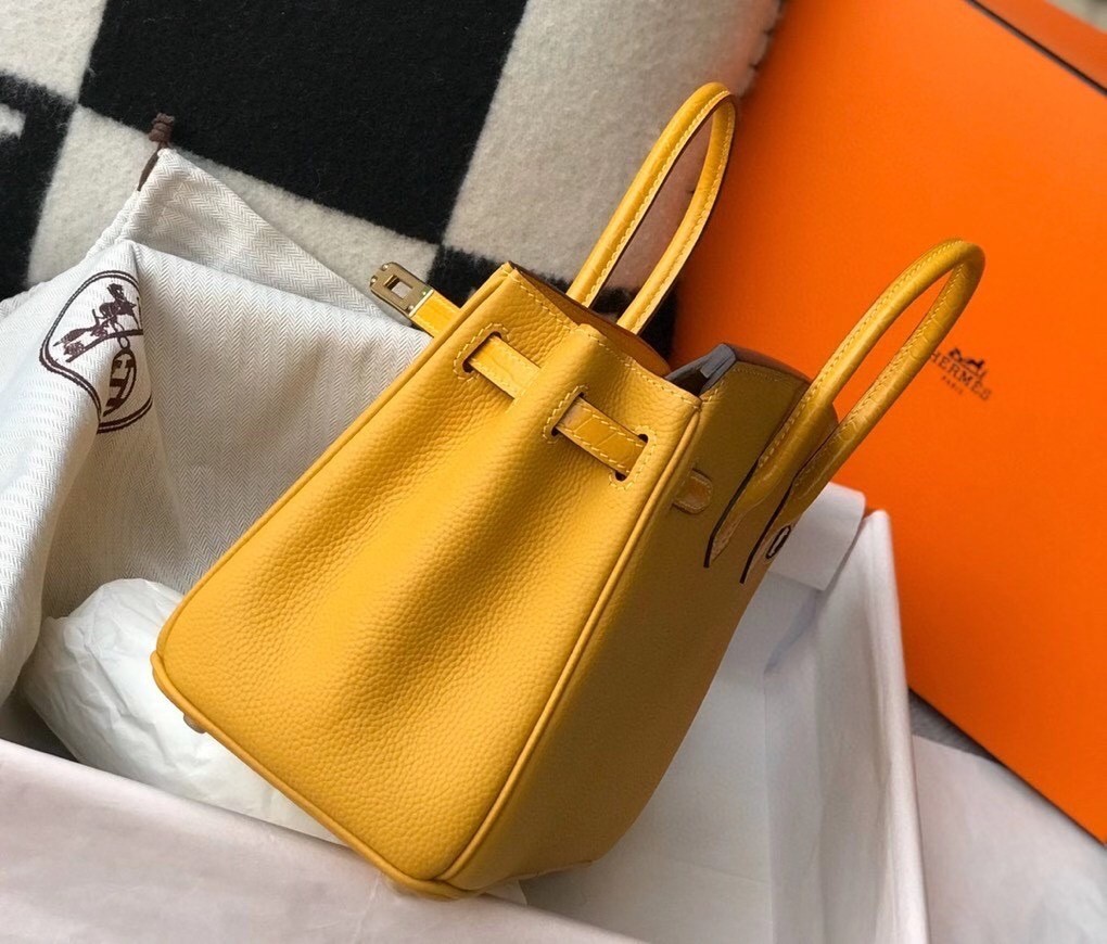 Hermes Touch Birkin 25cm Limited Edition Yellow Bag