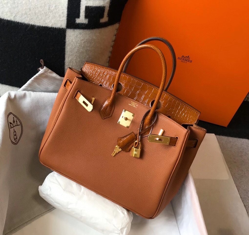 Hermes Touch Birkin 30cm Limited Edition Gold Bag