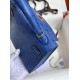 Hermes Blue Electric Ostrich Kelly Mini II Handmade Bag