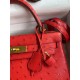 Hermes Red Ostrich Kelly 28cm Handmade Bag