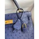 Hermes Blue Iris Ostrich Kelly 28cm Handmade Bag