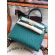 Hermes Vert Vertigo Ostrich Kelly 25cm Handmade Bag