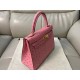 Hermes Terre Cutie Ostrich Kelly 25cm Handmade Bag