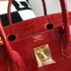 Hermes Red Birkin 30cm Crocodile Niloticus Shiny Bag