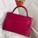 Hermes Rose Red Alligator Crocodile Kelly Mini II Handmade Bag