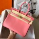 Hermes Rose Lipstick Birkin 25cm Swift Handmade Bag