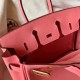 Hermes Rose Lipstick Birkin 25cm Swift Handmade Bag