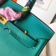 Hermes Malachite Birkin 25cm Swift Handmade Bag