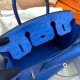 Hermes Blue Zellige Birkin 30cm Ostrich Handmade Bag