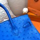 Hermes Blue Zellige Birkin 30cm Ostrich Handmade Bag