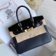 Hermes Black Touch Birkin 30cm Bag Shiny Niloticus Crocodile Skin