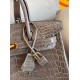 Hermes Taupe Birkin 30cm Shiny Crocodile Niloticus Skin Bag